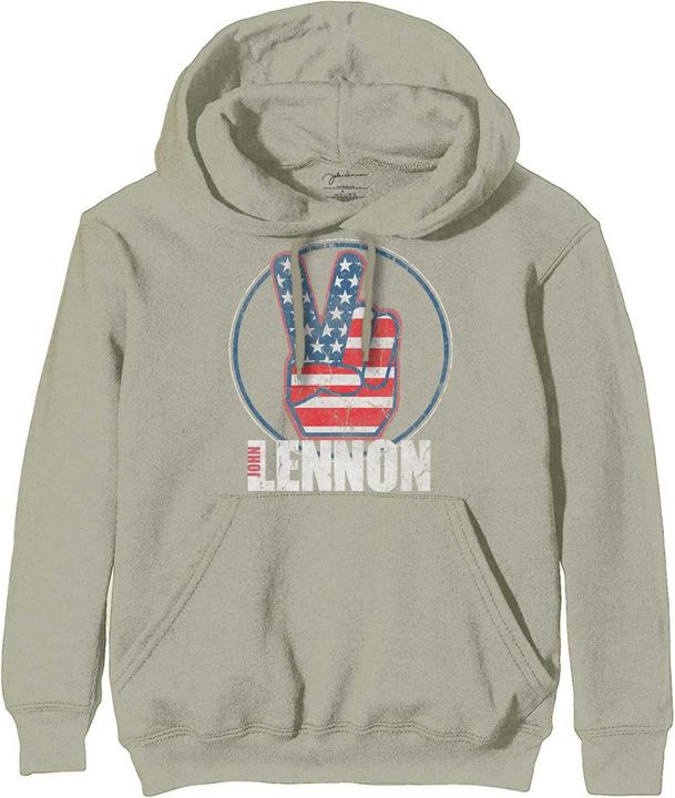 Produktbild John Lennon Peace Fingers US Flag (Hoodie) (S)