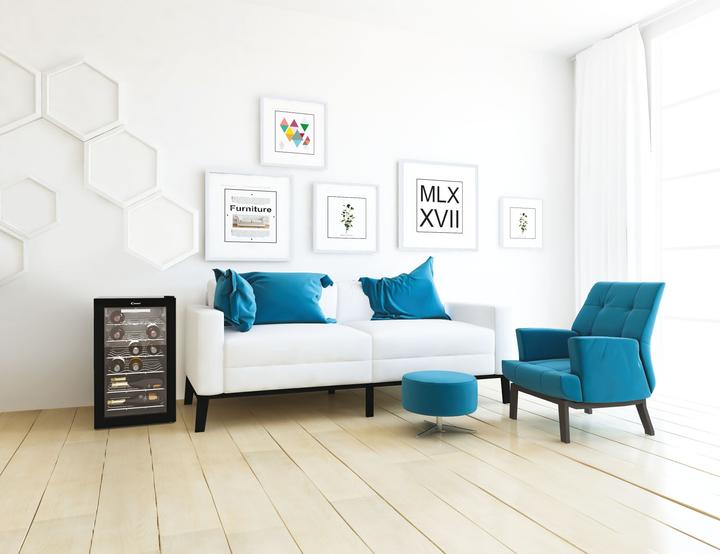 Image du produit Candy CWC 021 M/NF Cave à vin avec compresseur Installation gratuite Noir 21 bouteilles/bouteilles