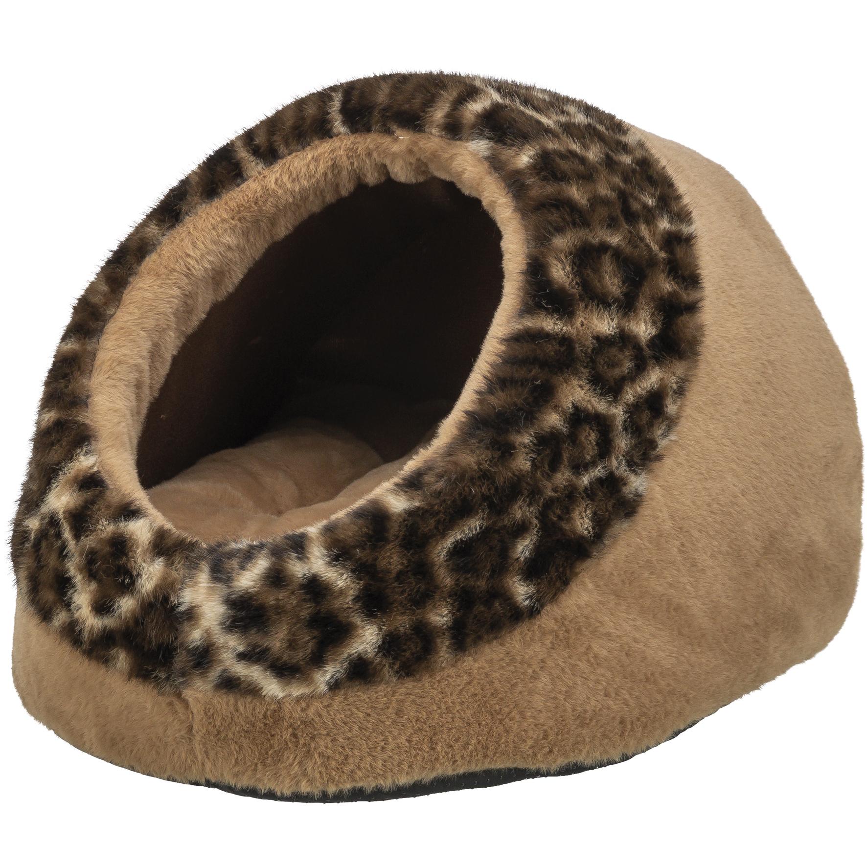 Meilleurs prix pour Grotte pour chat Trixie Leo Marron Marron Clair Polyester Tissu Peluche 35 x 26 x 41 cm