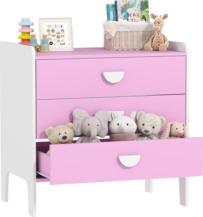 Image du produit Aiyaplay Kinderkommode MDF Rosa (40 x 40 x 60 cm)
