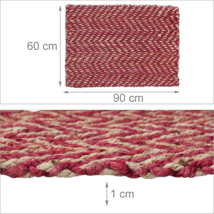 Productafbeelding Relaxdays Jute tapijt (60 x 90 x 1 cm)