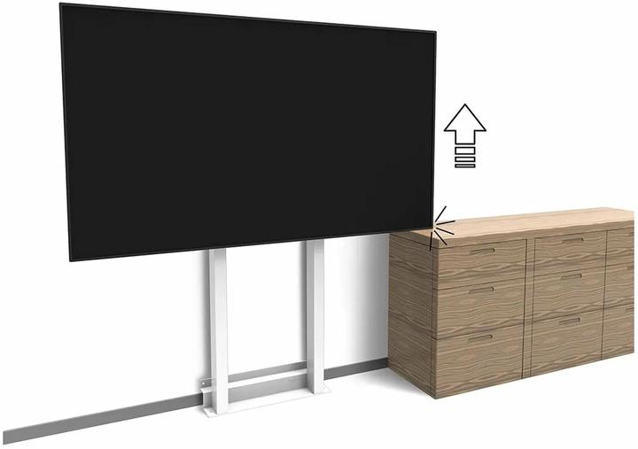 Immagine prodotto Neomounts Supporto da parete motorizzato con scatola di immagazzinaggio da 10 cm Ruote VESA 100x100 fino a (110 kg, 55" - 100")