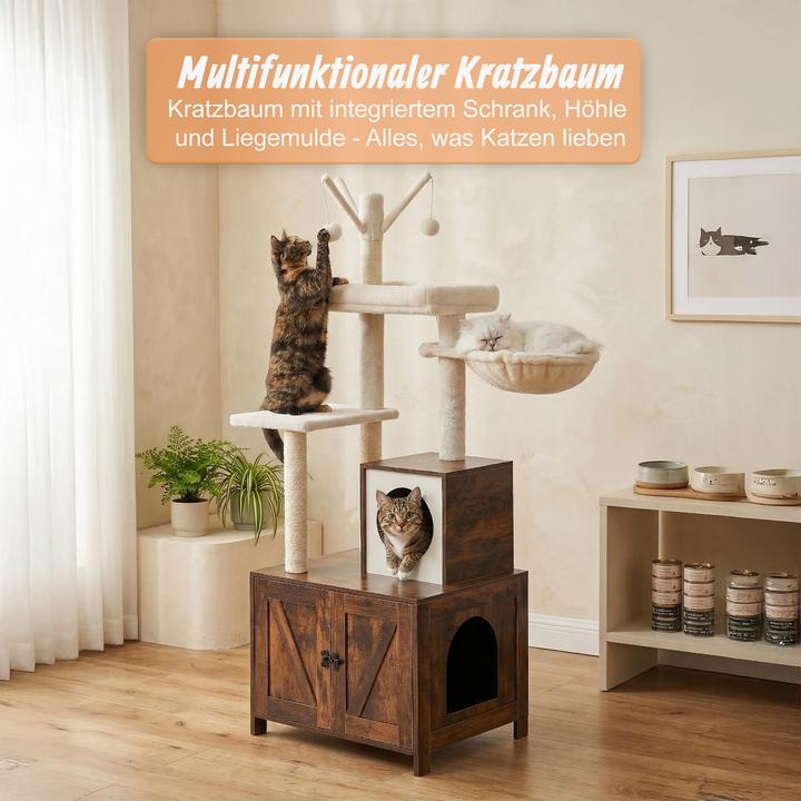 Produktbild Relaxdays Kratzbaum (150 cm, Dunkelbraun)