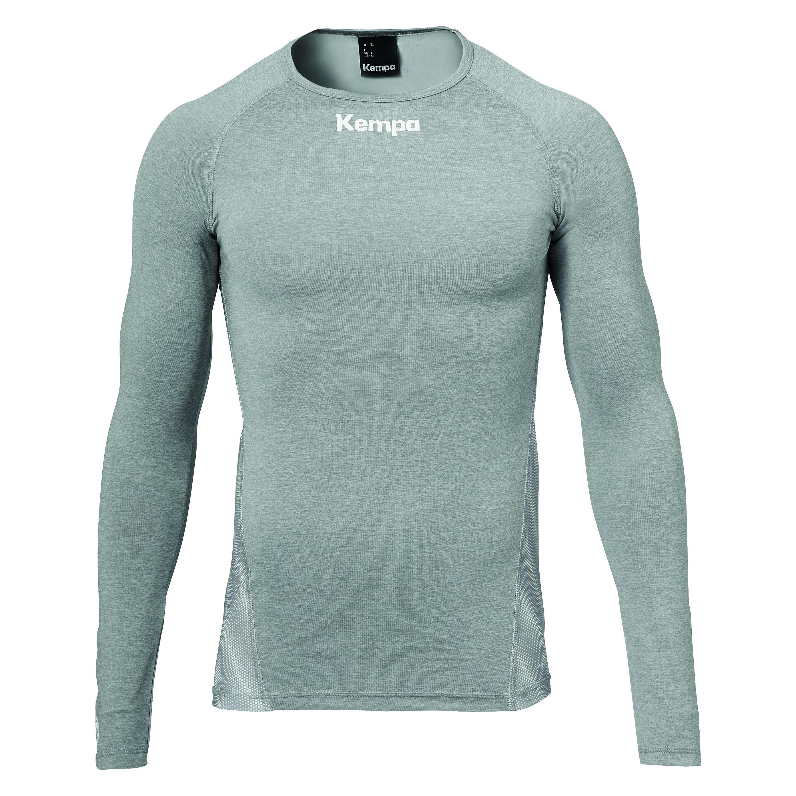 Kempa, Jungen, Sportshirt, Attitude Longsleeve (128), Grau, 128