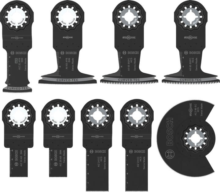 Bosch Professional Zubehör Starlock Holz und Weichmetall Set, 9-tlg., Thekendisplay, TU10