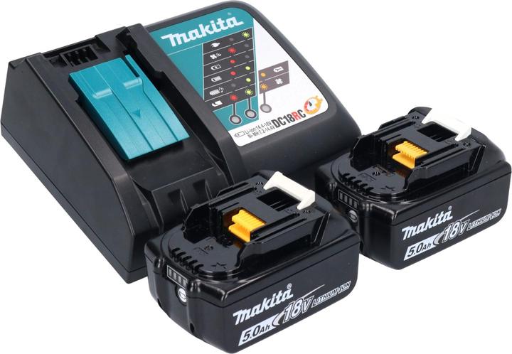 Actual product image Makita DRT 52 RT cordless edge router 18 V 6 mm brushless + 2x battery 5.0 Ah + charger