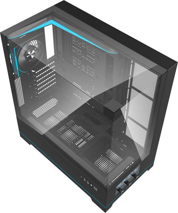 Immagine prodotto Darkflash Tech Case per computer Darkflash DY450 PRO + ventola (nero) (ATX, ITX, mATX)