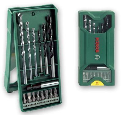 Actual product image Bosch Zubehör Mini-X-Line mixed set, 15 pieces, 3 masonry bits, 3 wood bits, 8 screwdriver bits (6 mm, 5 mm, 8 mm)