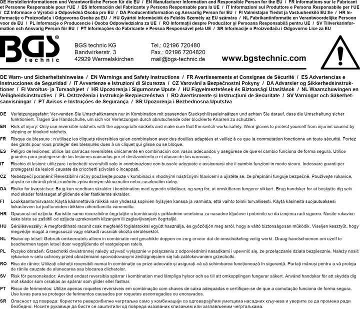 Produktbild BGS Umschaltknarre feinverzahnt 12,5 mm (1/2") (1/2")