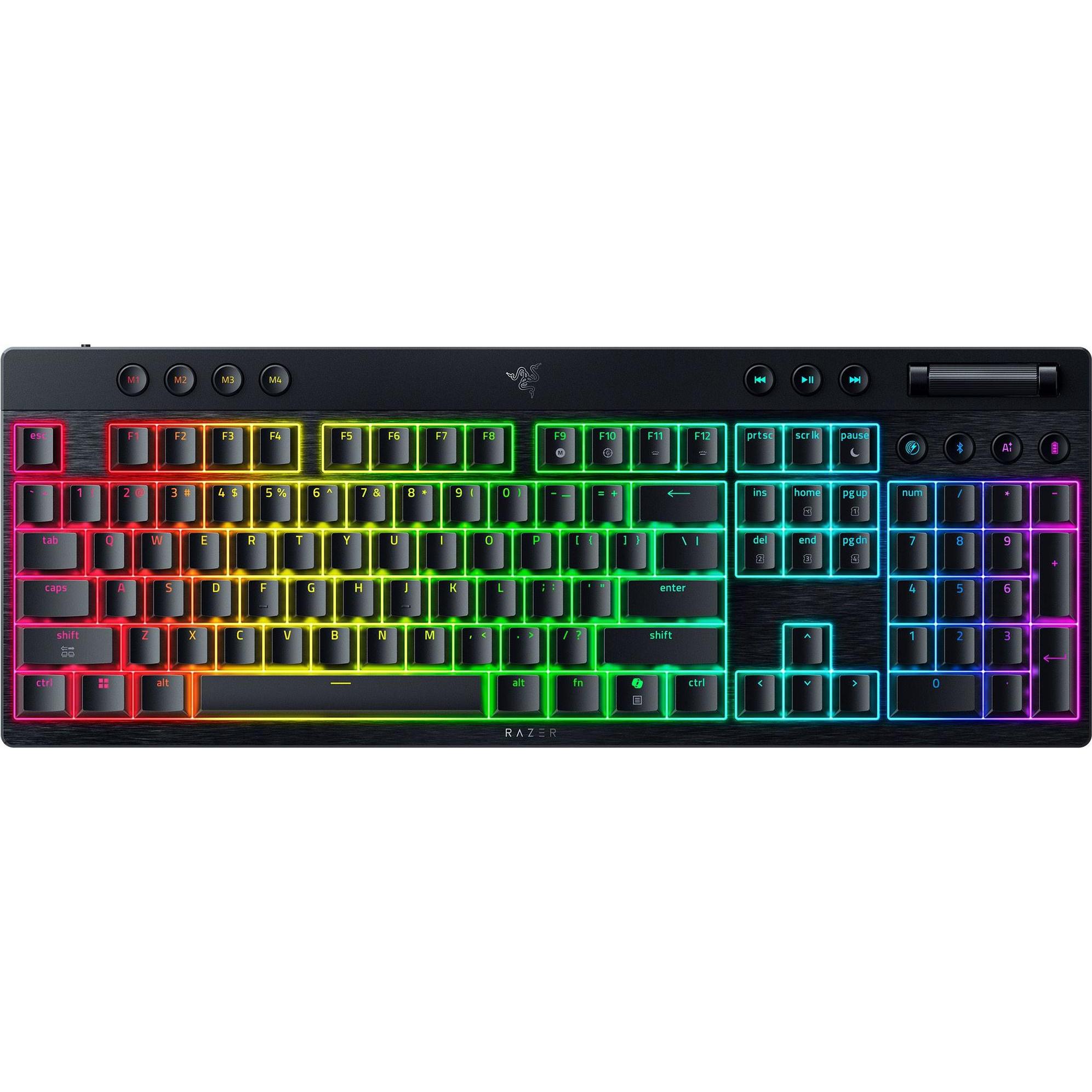 Razer Drahtloses mechanisches Gaming-Tastatur mit multifunktionalem Scrollrad und 11 Bedienknöpfen (