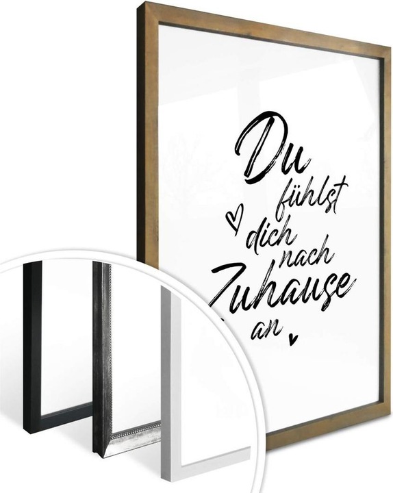 Produktbild Trenddeko Du fühlst dich nach Zuhause an (80 x 100 cm)