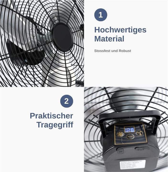 Produktbild Hermex Solarventilator Outdoor-Ventilator Bodenventilator Camping-Ventilator (40 dB)