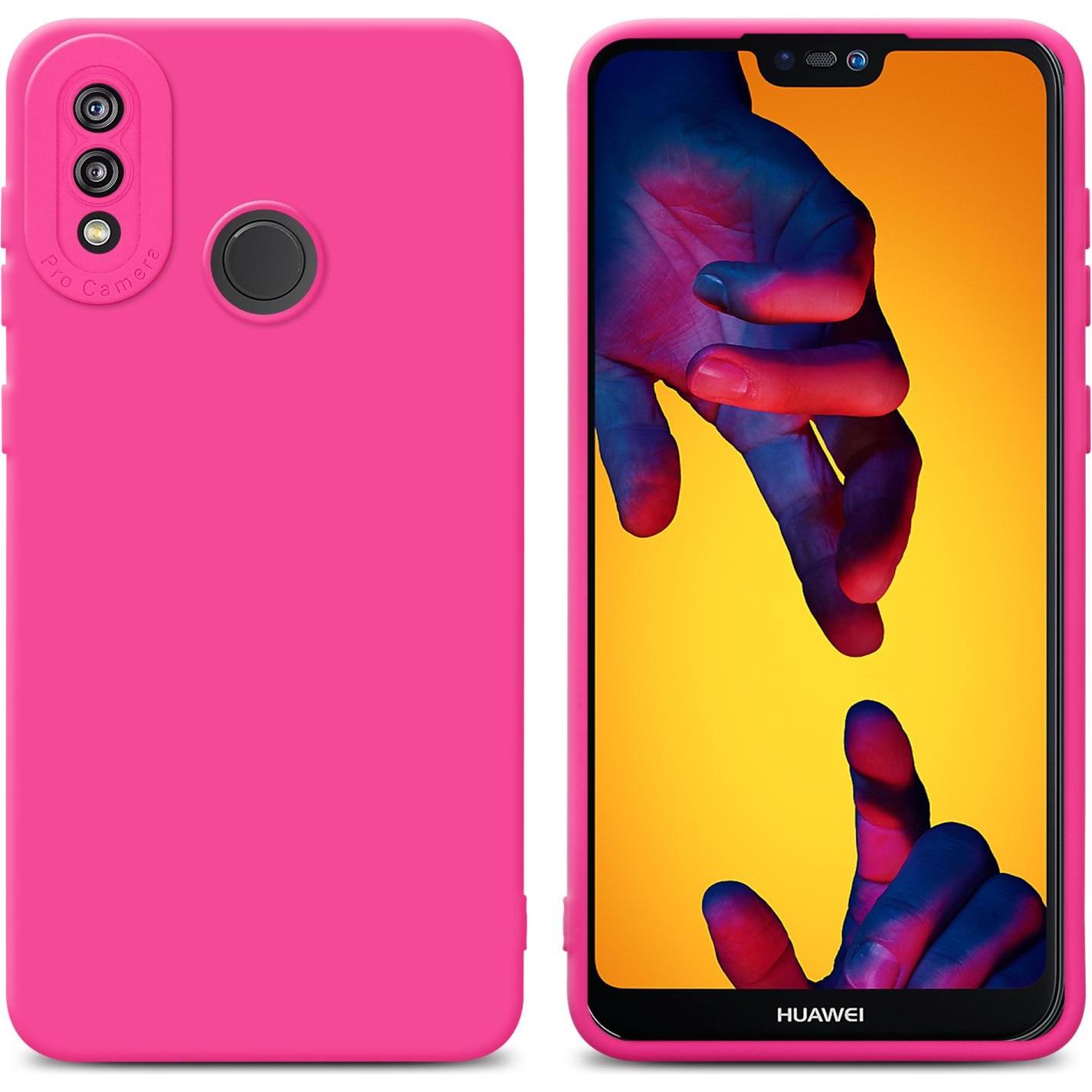 Cadorabo Hülle für Huawei P20 LITE 2018 / NOVA 3E im TPU Fluid LM162 Style (Huawei Nova 3E), Smartphone Hülle, Pink