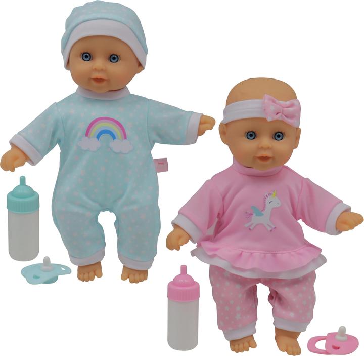 Productafbeelding happytoys Tweeling babypoppen 30cm (504221)