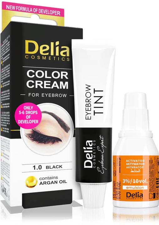 Actual product image Delia Cosmetics Delia - Henna for eyebrows cream 1.0ack 15ml (1.0 Black)