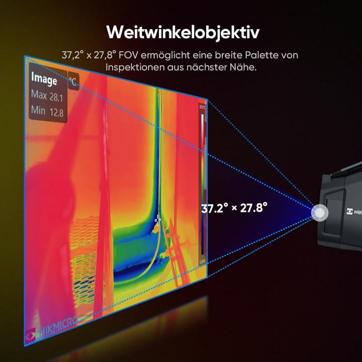 Actual product image Hikmicro M11W Thermal imaging camera -20 to +550 °C 192 x 144 pixels 25 Hz WiFi, touch (Hand-held thermal imaging camera)