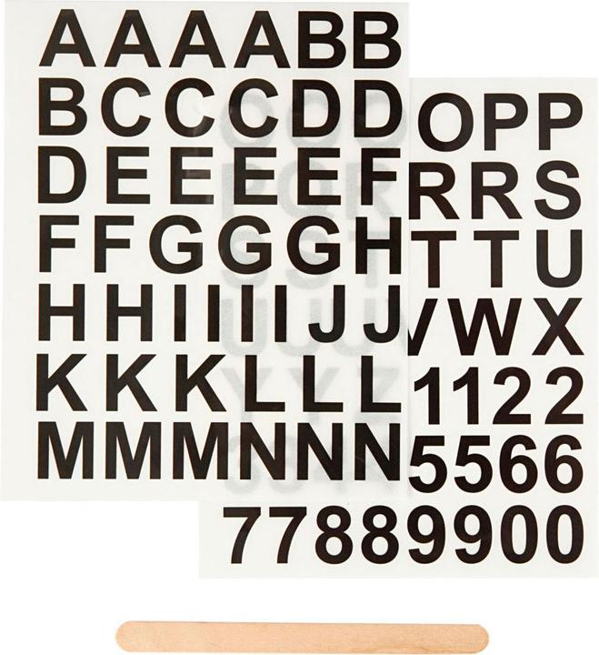 Actual product image Focus Home Interactive Scratch-off stickers letters and numbers black, 2 sheets
