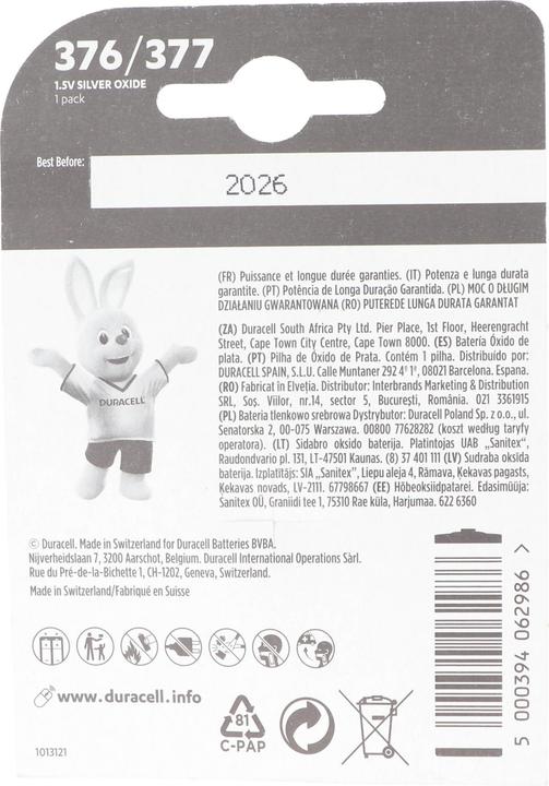 Produktbild Duracell Electronics (1 Stk., AG4, 28 mAh)