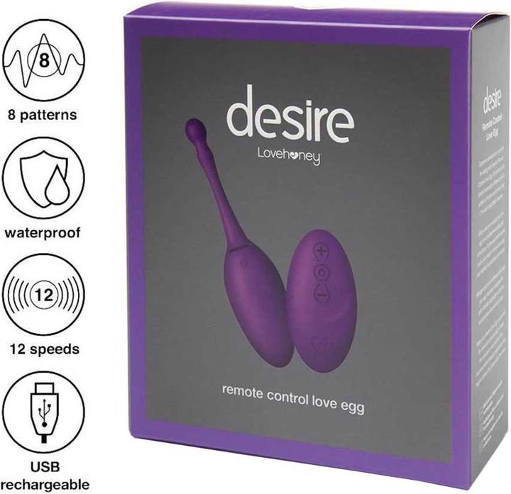 Actual product image Lovehoney Luxury Rechargeable Remote Control Love Egg Vibrator