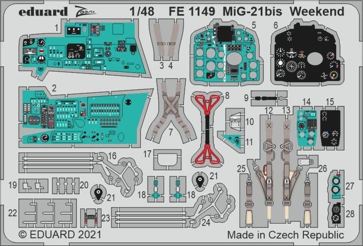 Produktbild Eduard MiG-21bis Weekend 1/48 for