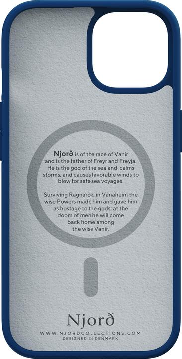Image du produit Njord Étui rigide en daim MagSafe bleu marine (Apple iPhone 15)
