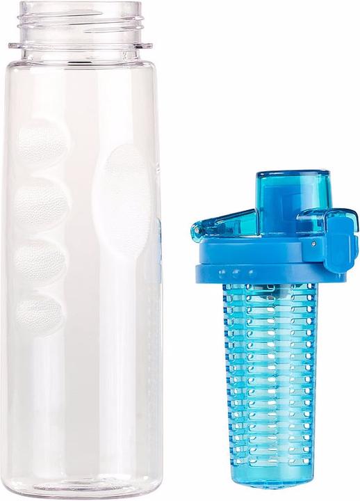 Produktbild Rosenstein & Söhne Tritan-Trinkflasche mit Fruchtbehälter, BPA-frei, 800 ml, blau