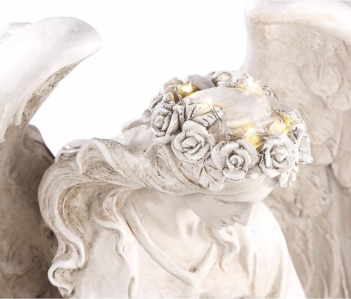 Immagine prodotto Lunartec Figura dell'angelo custode inginocchiato a LED solare (IP44)