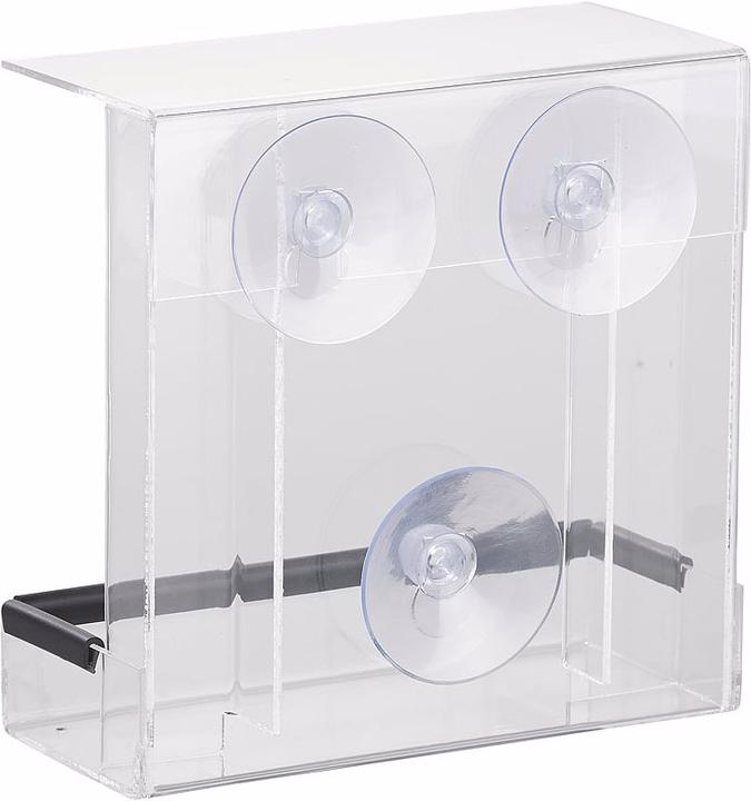 Actual product image Royal Gardineer Bird feeder house with 2 feeders & suction cup attachment