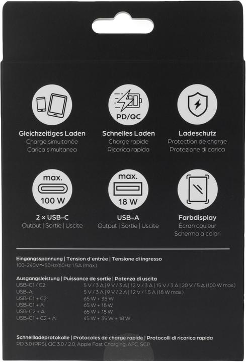 Produktbild Onit USB-Wandladegerät Travel 2C1A 100 W GaN, Ladeport (100 W, 3 Ports)