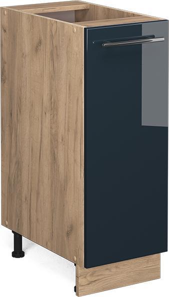 Blau, Dunkelblau hochglanz, Goldkraft Eiche