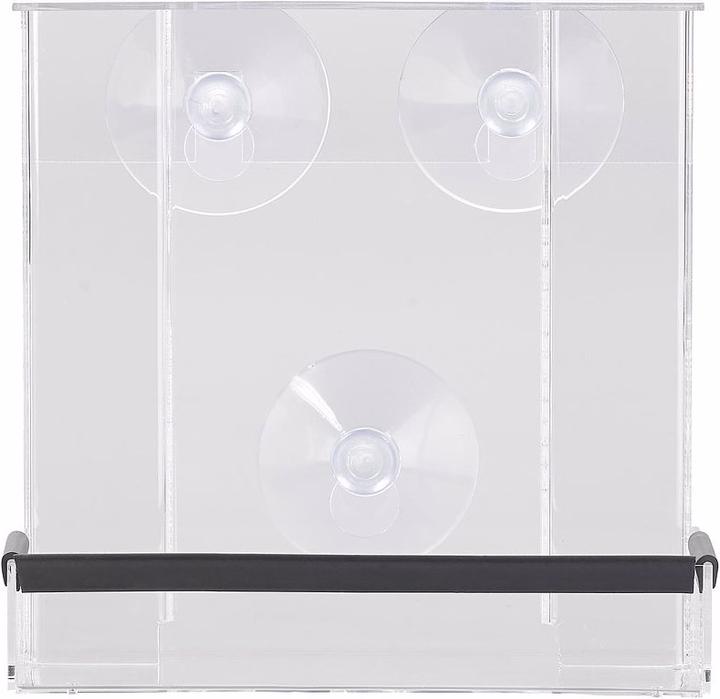 Actual product image Royal Gardineer Bird feeder house with 2 feeders & suction cup attachment