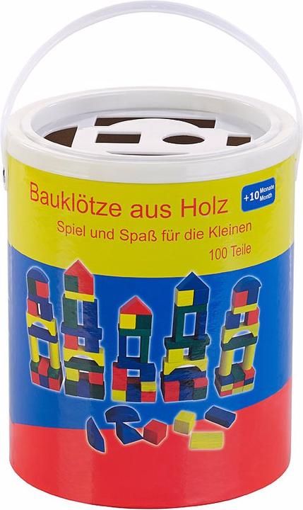 Produktbild Playtastic Holzbausteine im Aufbewahrungs-Eimer