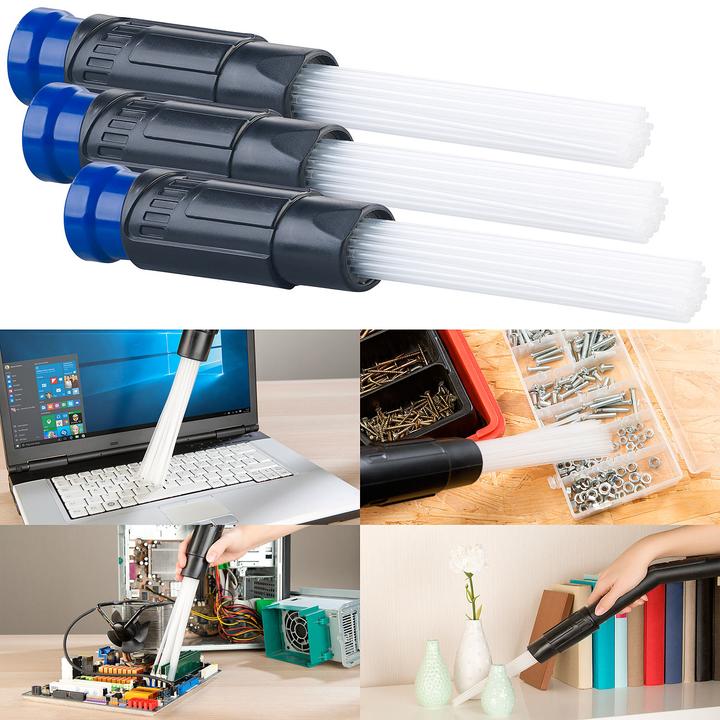 Image du produit AGT Jeu de 3 accessoires universels pour aspirateurs Tubes d'aspiration flexibles