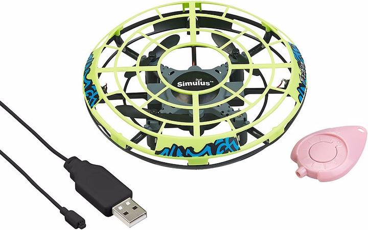 Actual product image Simulus Self flying quadrocopter ufo with infrared sensors and LEDs