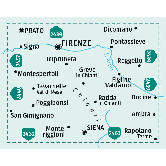 Thumbnail - KV WK 2458 Firenze, Siena, Chianti, Landkarte