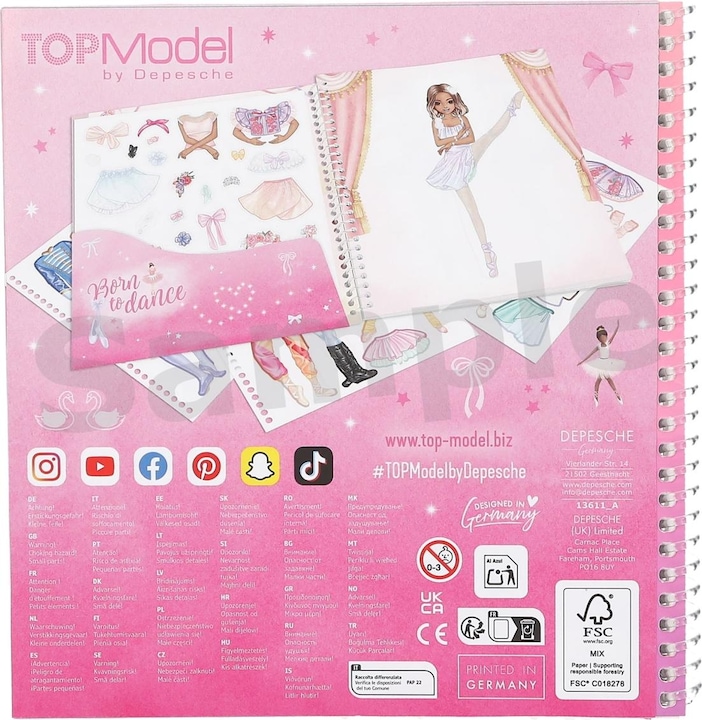 Produktbild Top Model Topmodel - Dress Me Up Stickerbook BALLET - (413611)