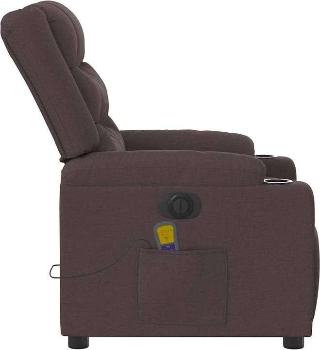 Produktbild vidaXL Massagesessel Elektrisch Dunkelbraun Stoff