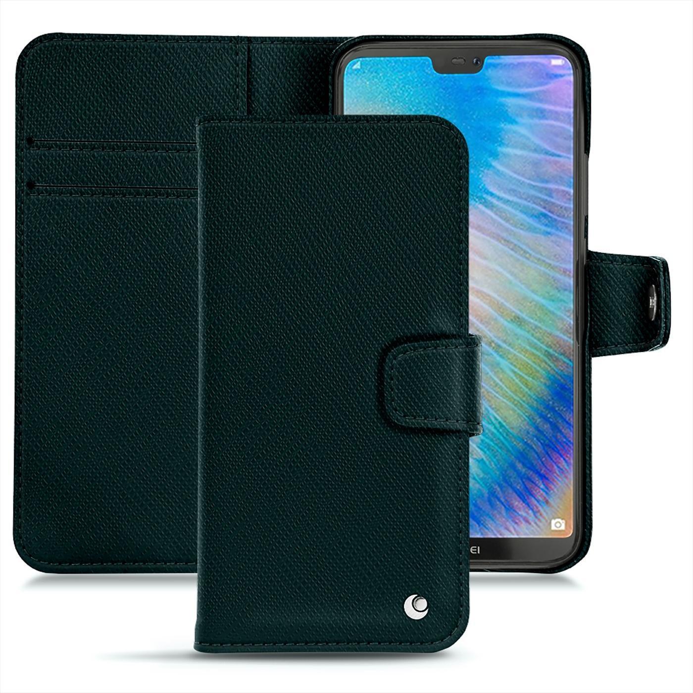Noreve Lederschutzhülle Wallet (Huawei P20 Lite), Smartphone Hülle, Grün