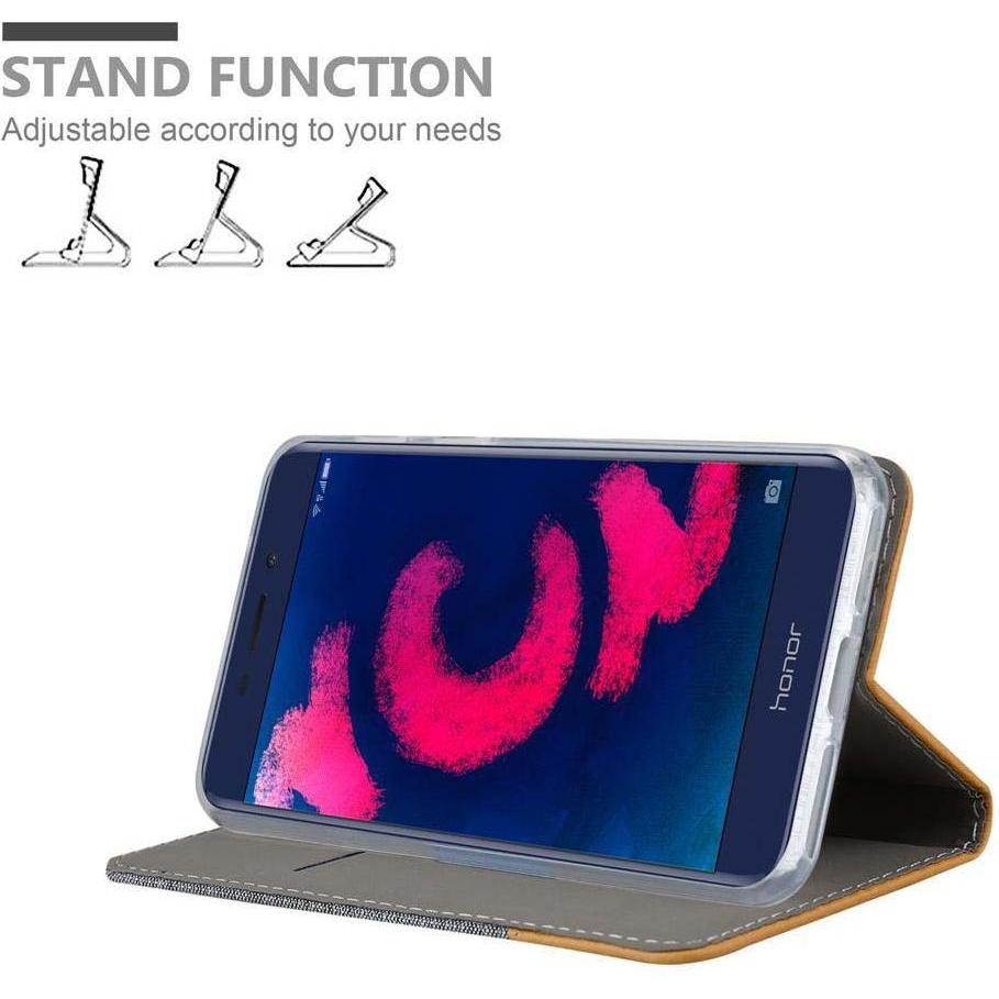 Thumbnail - Cadorabo Jeans Optik (Honor V9 Play), Smartphone Hülle, Grau, Braun