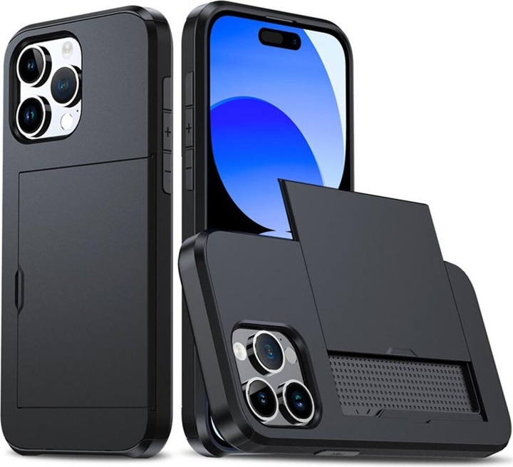 Produktbild Ferryxpress Slide Card Slot Hülle Case für iPhone 15 Pro Max - (Apple iPhone 15 Pro Max)