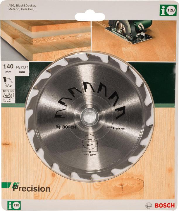 Produktbild Bosch Zubehör Kreissägeblatt PRECISION D= 140 mm Bohrung= 20 mm Z= 18