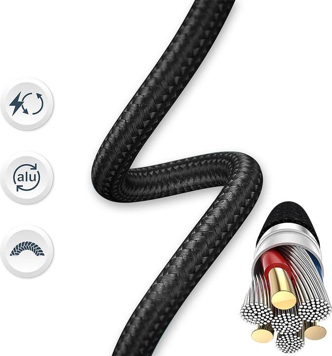 Produktbild Tellur Minimalist USB-C to Lightning Cable 3A 1m PD27W Black (1 m, USB 2.0, 27 W)