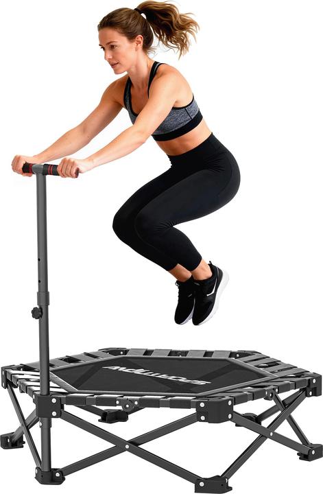 SportNow Fitness Trampolin Stahl, Kunststoff Schwarz (104 cm)