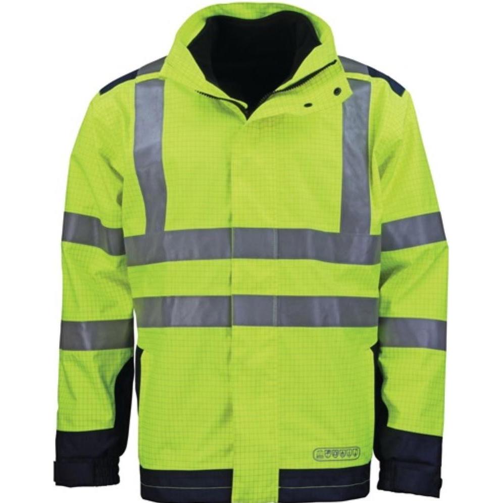 Asatex, Arbeitsjacke, Wetter-, Flamm- und Warnschutzjacke Grösse L gelb/blau (L)