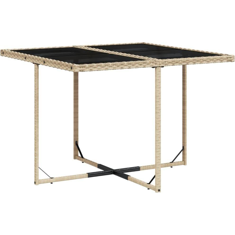 Thumbnail - VidaXL, Gartentisch + Balkontisch, Gartenmöbel Essgruppe Gartengarnitur 9tlg. Beigemischung Poly Rattan (106 cm)