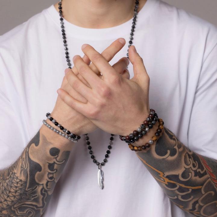 Immagine prodotto Balibay Eymen Herrenarmbänder als Bundle mit Edelsteinen (Argento 925)