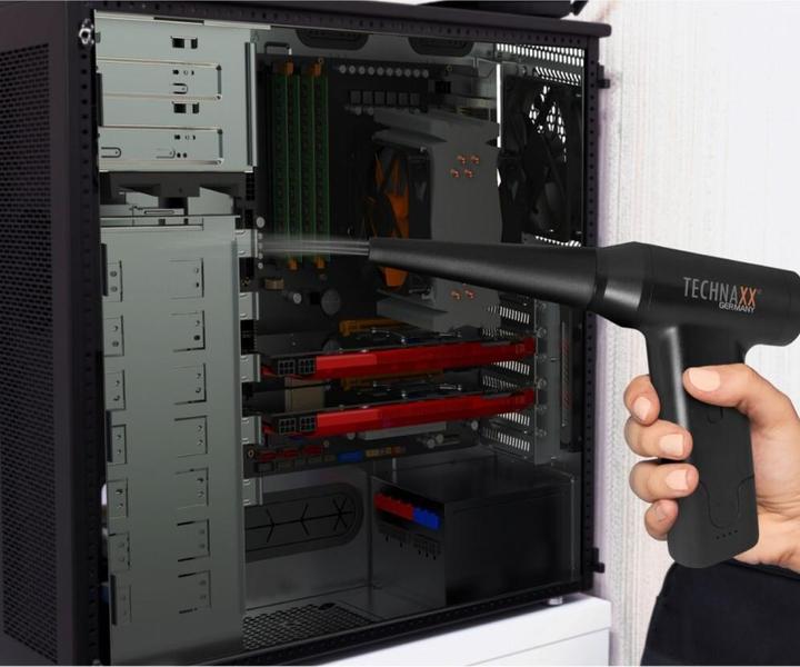 Image du produit Technaxx Souffleur de poussière sans fil, TX-293, avec fonction d'aspiration, 160 W