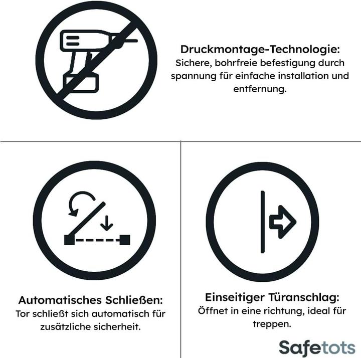 Immagine prodotto Bettacare Cancello a Pressione con Chiusura Automatica (68.50 - 75 cm)