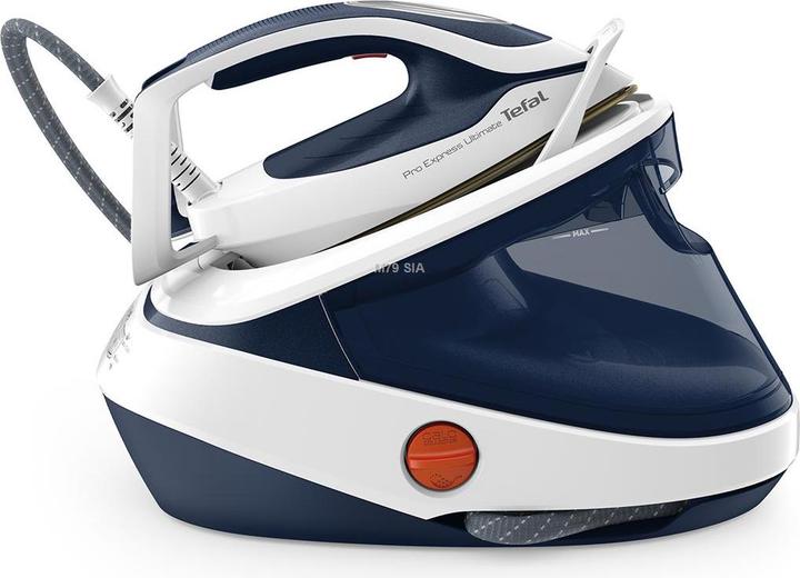 Produktbild Tefal Pro Express Ultimate II GV9712E0 steam ironing station Durilium AirGlide soleplate Blue, White (3000 W, 590 g/min)