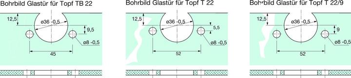 Produktbild Hettich Zierkappen für Glastüren zu Selekta Pro 2000 (1 Stk.)